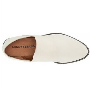 Lucky leather booties in white